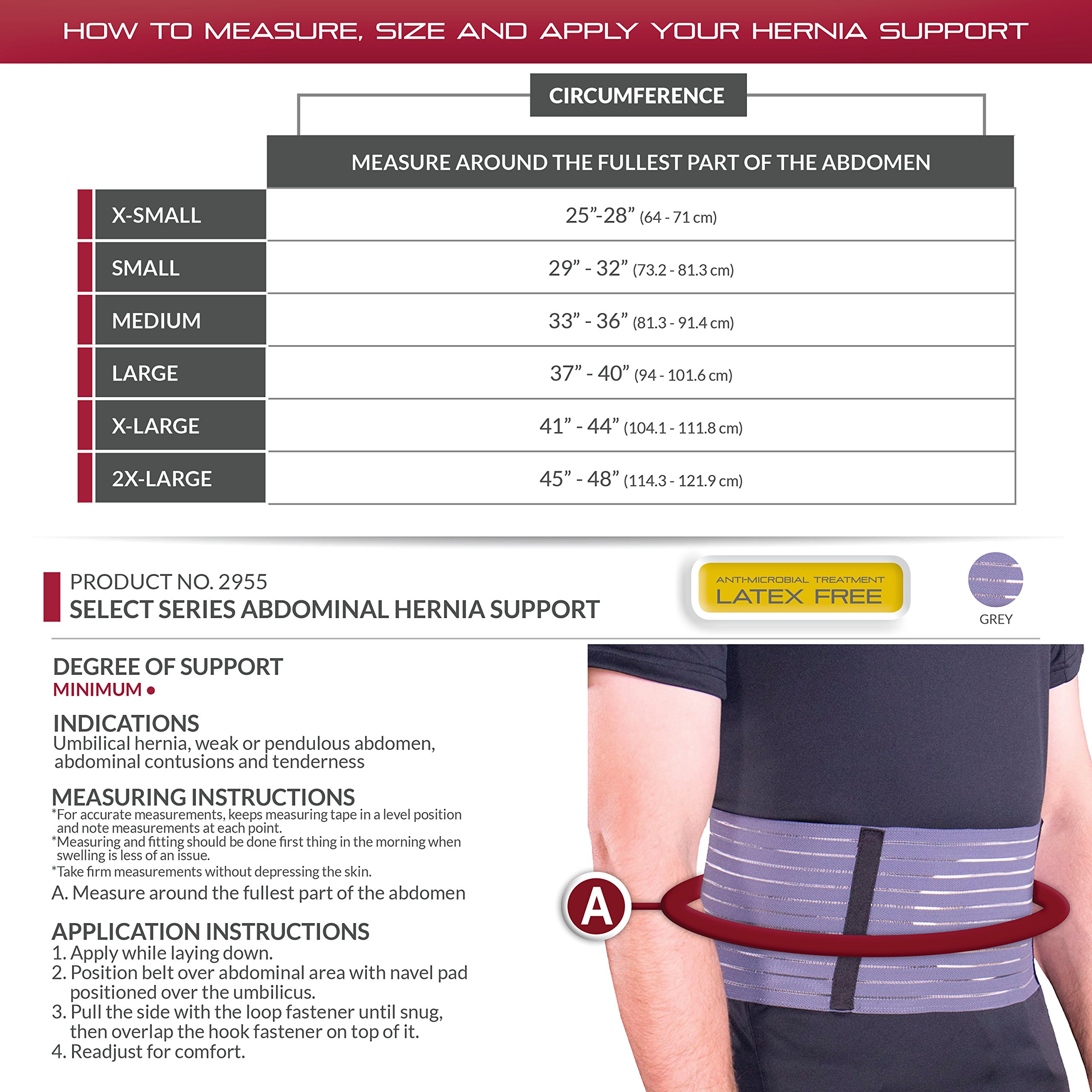 Hernia Support Belt - Hernia Brace - Hernia Belt - Easy Comforts