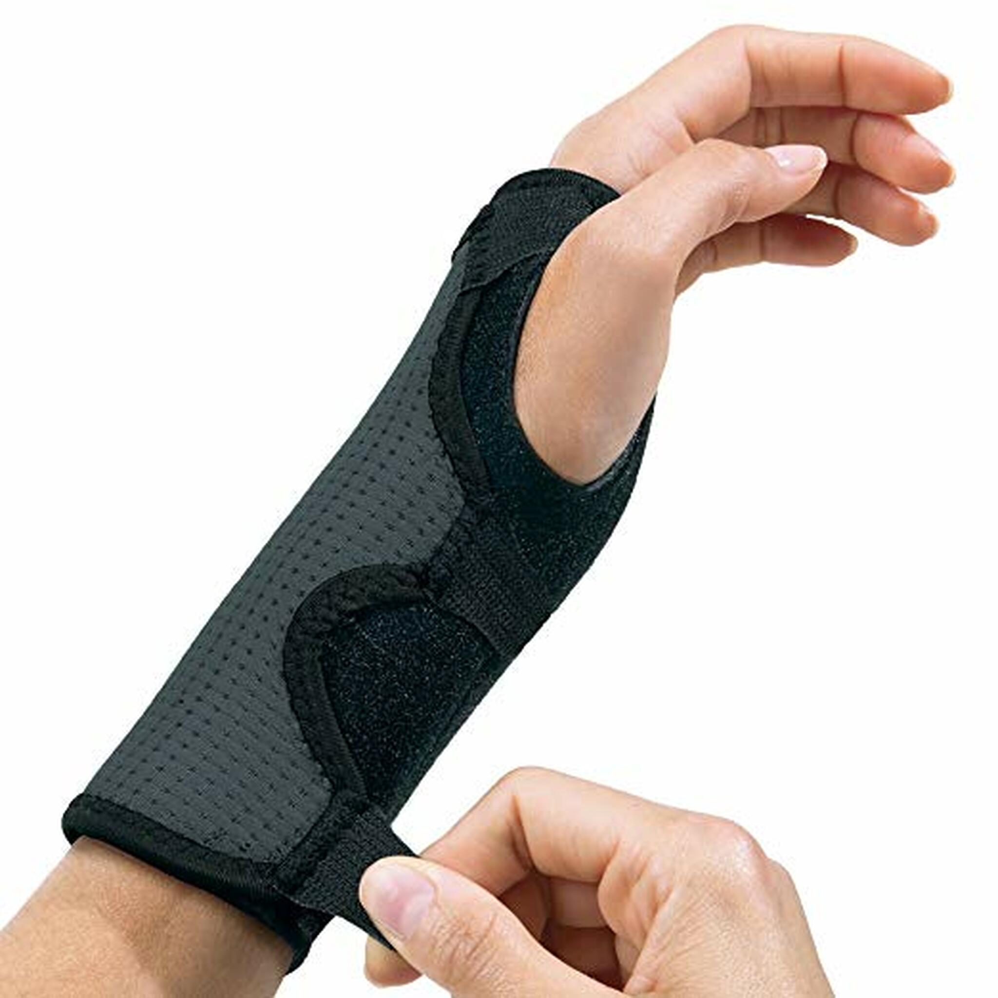 Adjustable Reversible Splint Wrist Brace, Fits Wrists 5.5 to 8.5, Black