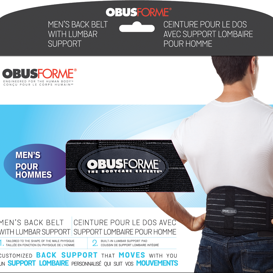 ObusForme Back Belt - Unisex - Large-XLarge - Black